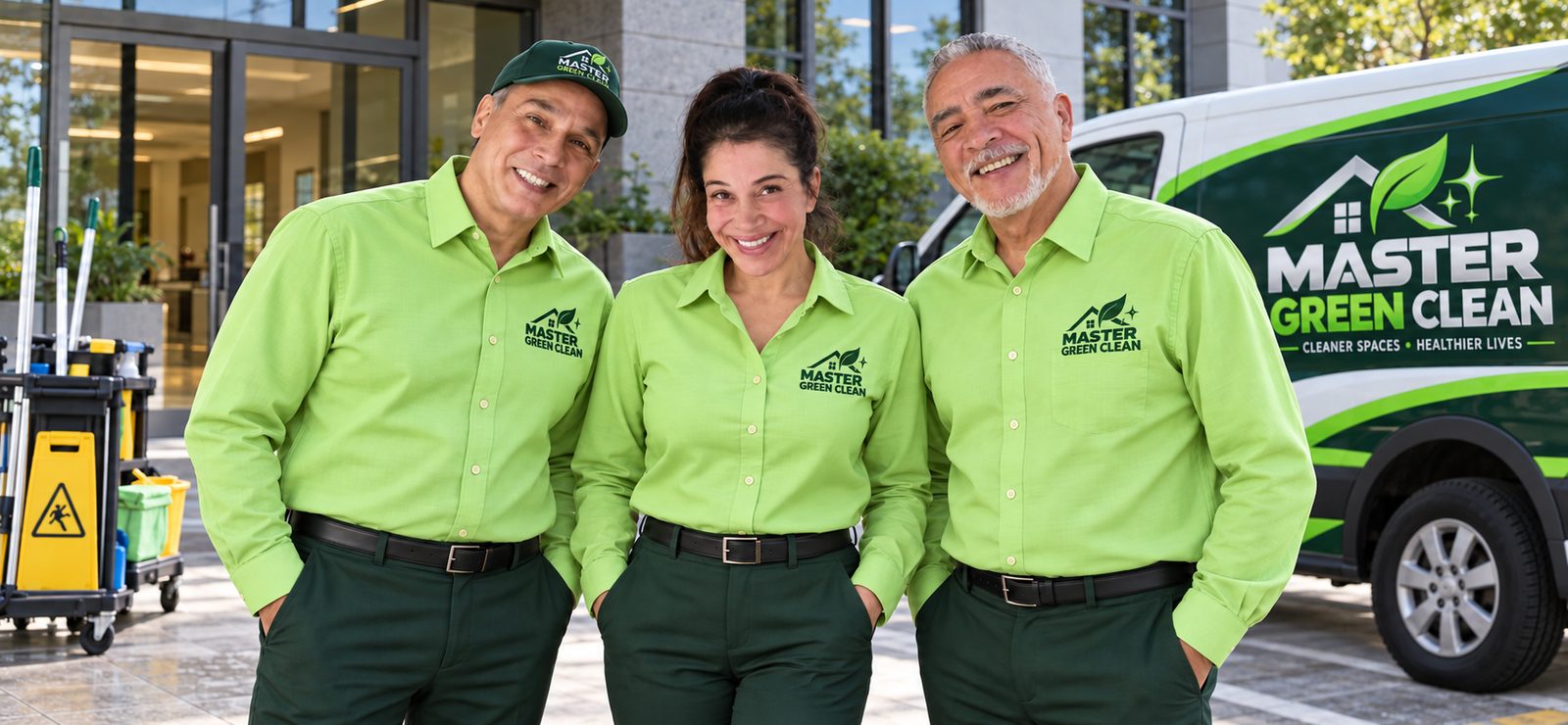 Master Green Clean team by the van